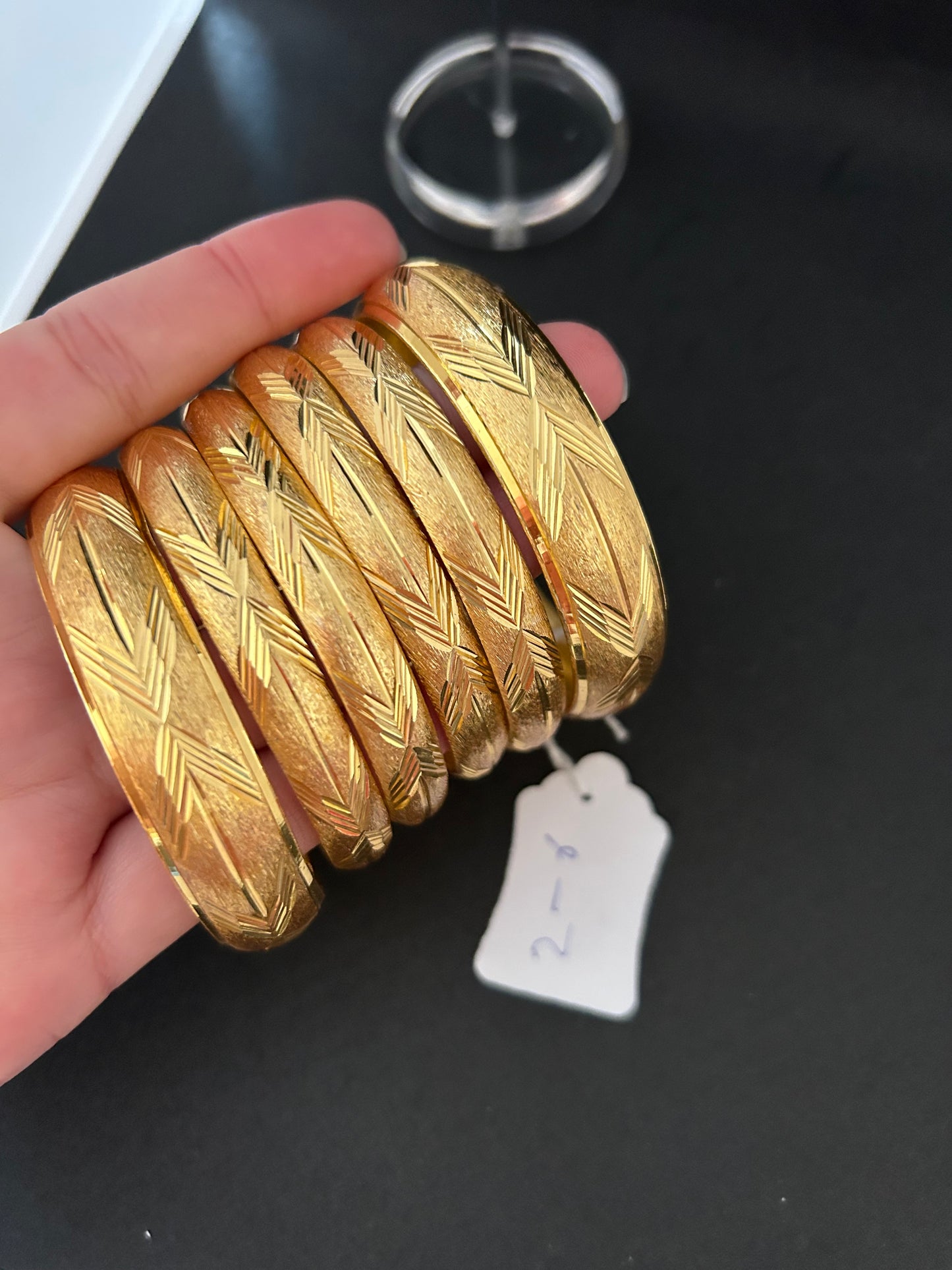 2.6 gold plated bangles | Gold bangles | 6 pcs bangles