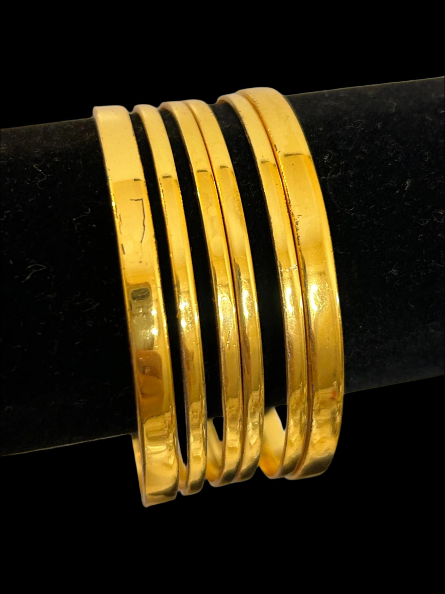 6pcs gold plated bangles