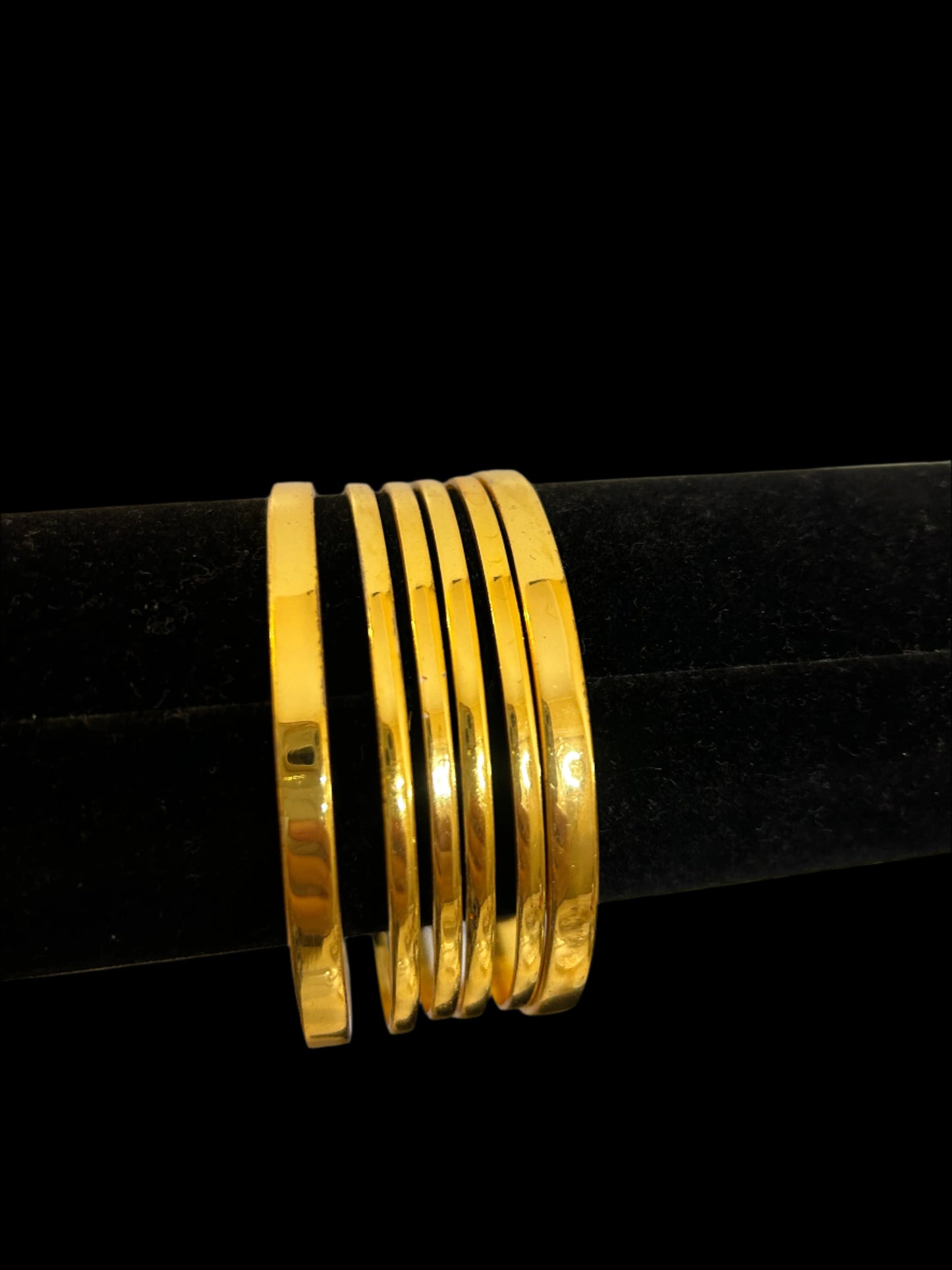 6pcs gold plated bangles