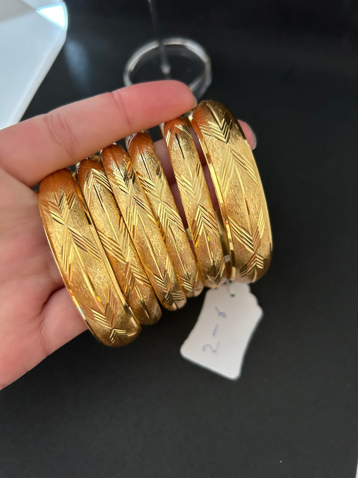 2.6 gold plated bangles | Gold bangles | 6 pcs bangles