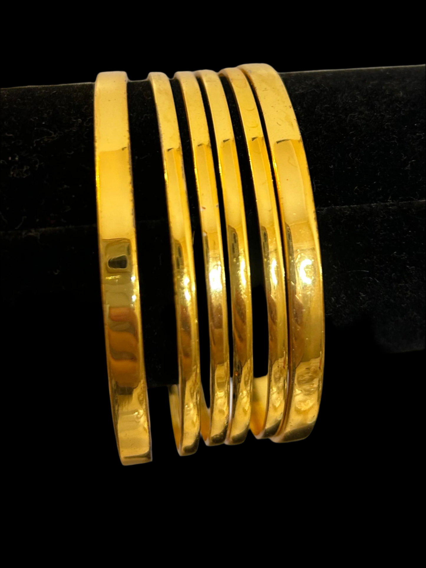 6pcs gold plated bangles