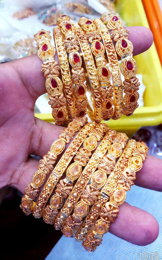 7 pcs Gold plated bangle set 2.8
