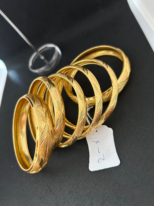2.6 gold plated bangles | Gold bangles | 6 pcs bangles