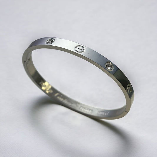 Silver stainless steel bracelet